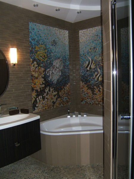 Мозаика  в ванной комнате